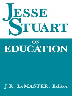 cover image of Jesse Stuart On Education